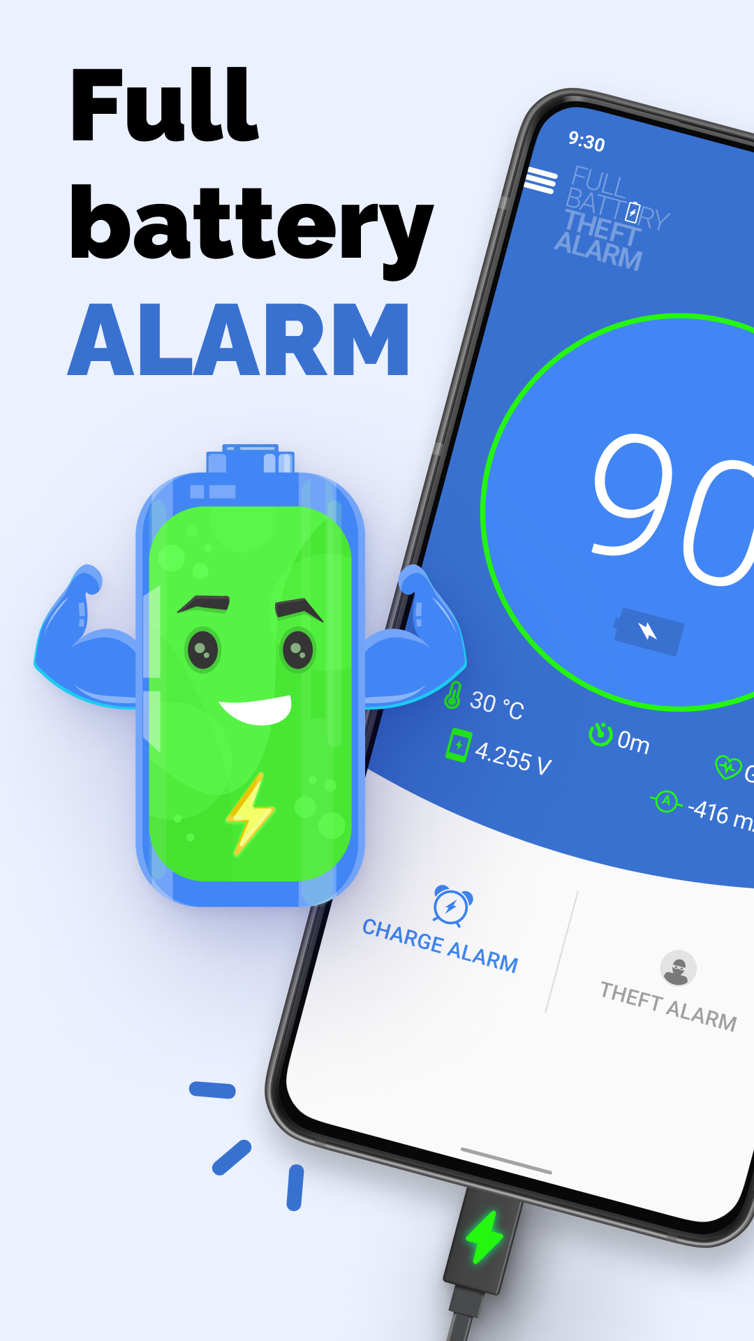اسکرین شات 2 برنامه Battery Life Monitor and Alarm