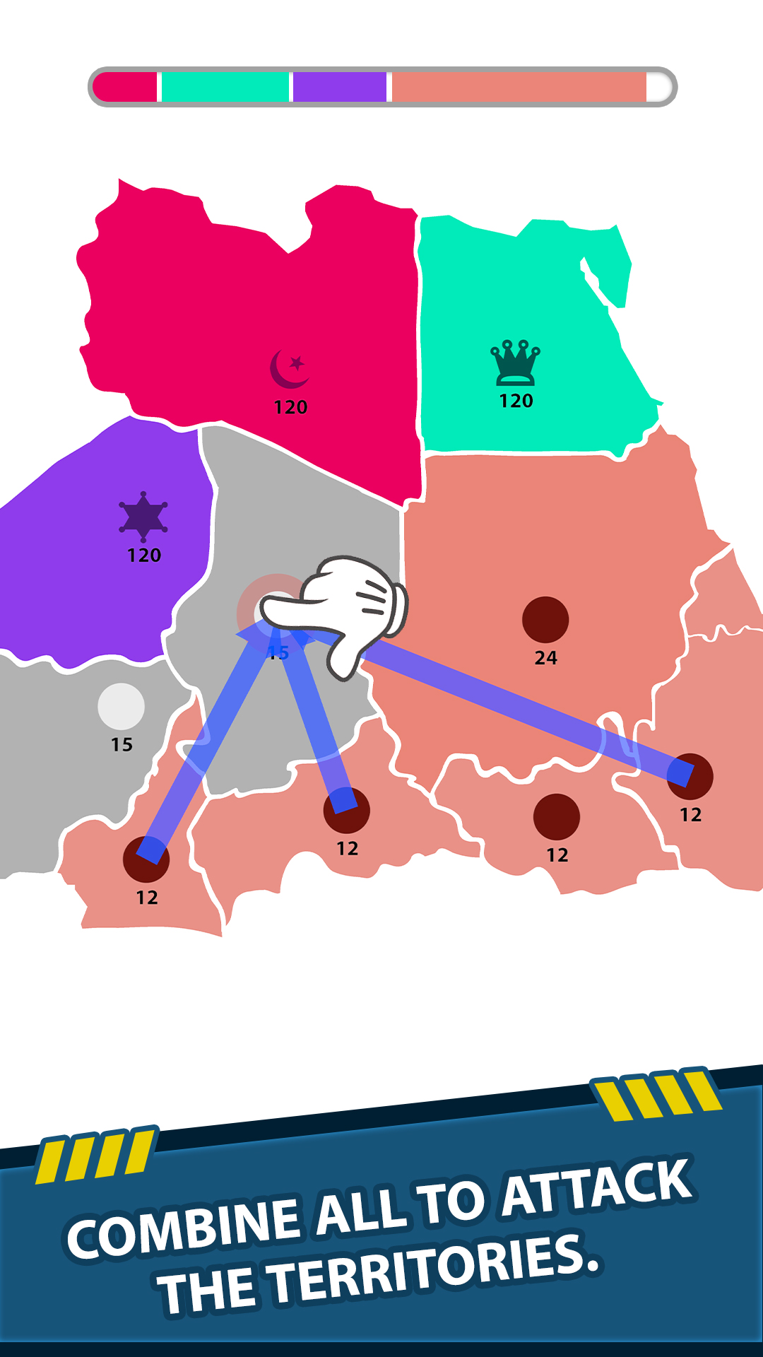 اسکرین شات 2 بازی Map Battle - Strategy Games