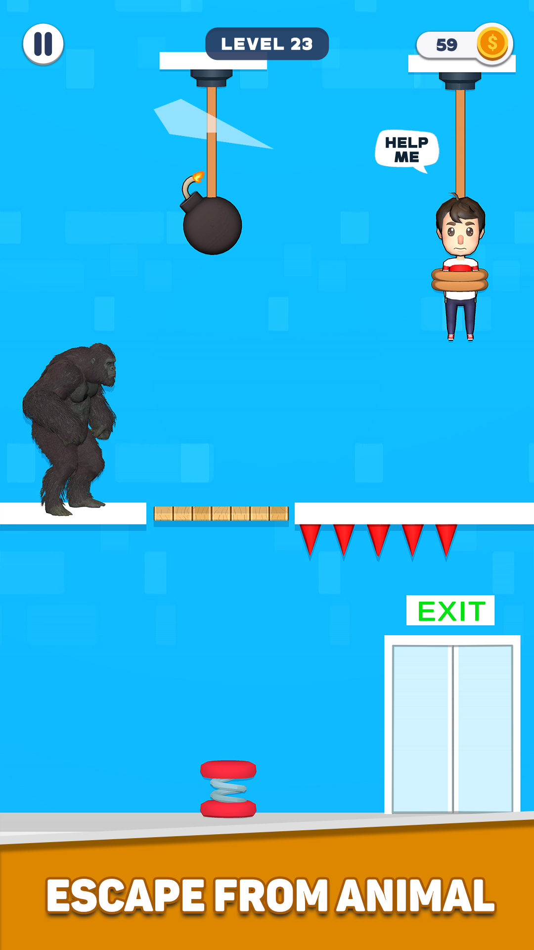 اسکرین شات 6 بازی Rescue Couple - Rope Cut Games
