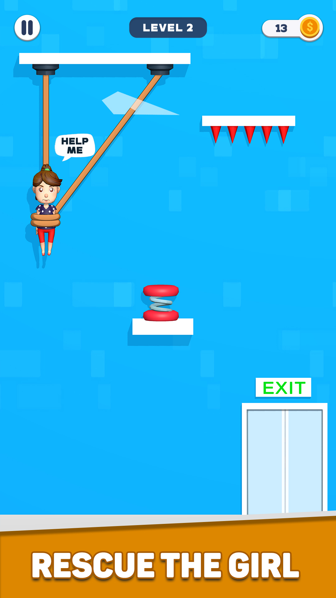 اسکرین شات 1 بازی Rescue Couple - Rope Cut Games