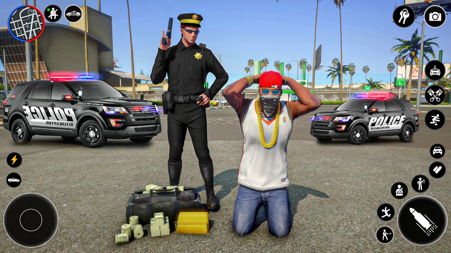 اسکرین شات 3 بازی Police Gangster Mafia Games 3D