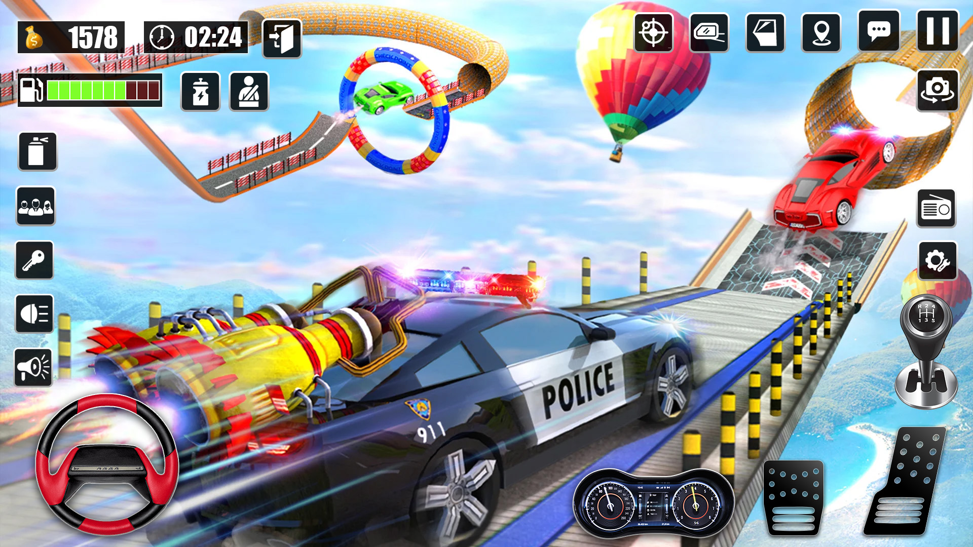 اسکرین شات 4 برنامه Crazy Car Chase: Police Games