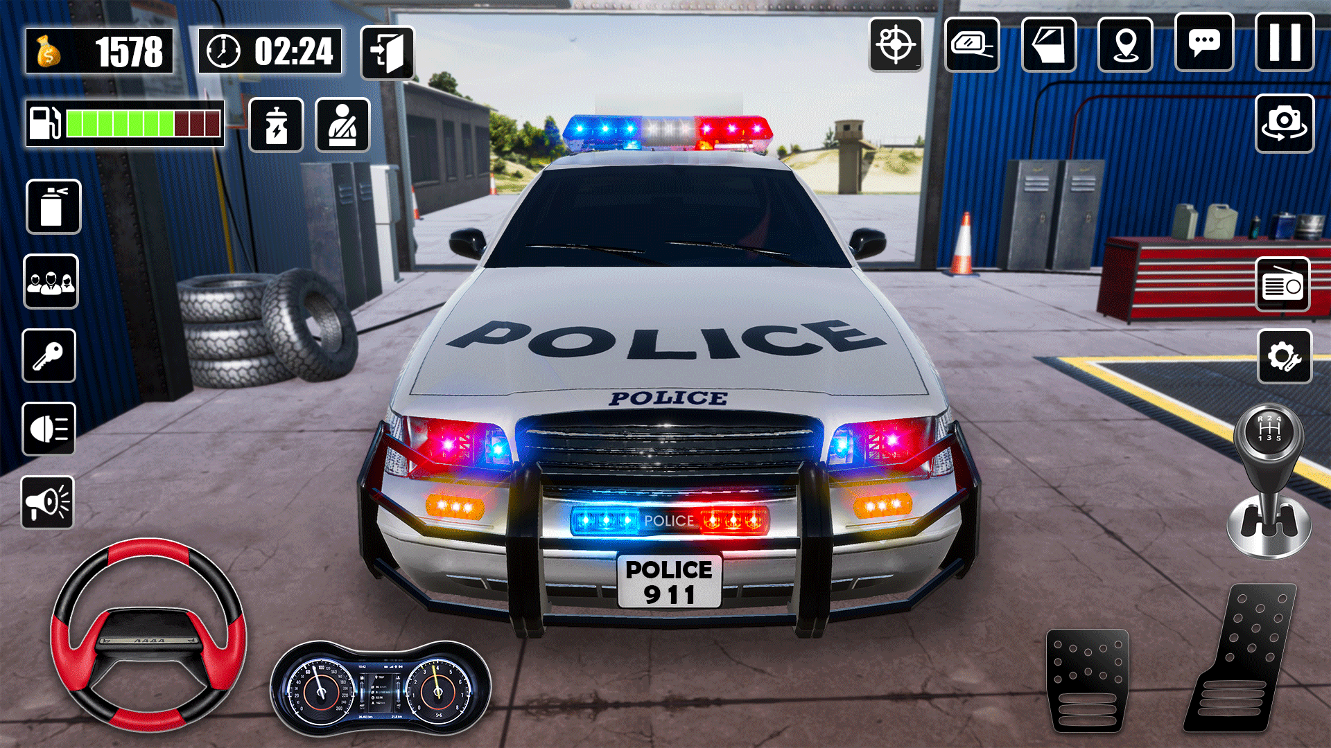 اسکرین شات 2 برنامه Crazy Car Chase: Police Games