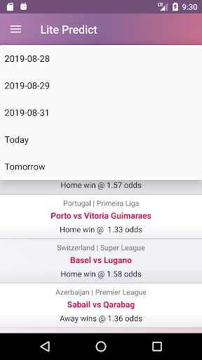 اسکرین شات 4 برنامه Lite Predict - Football Prediction Tips