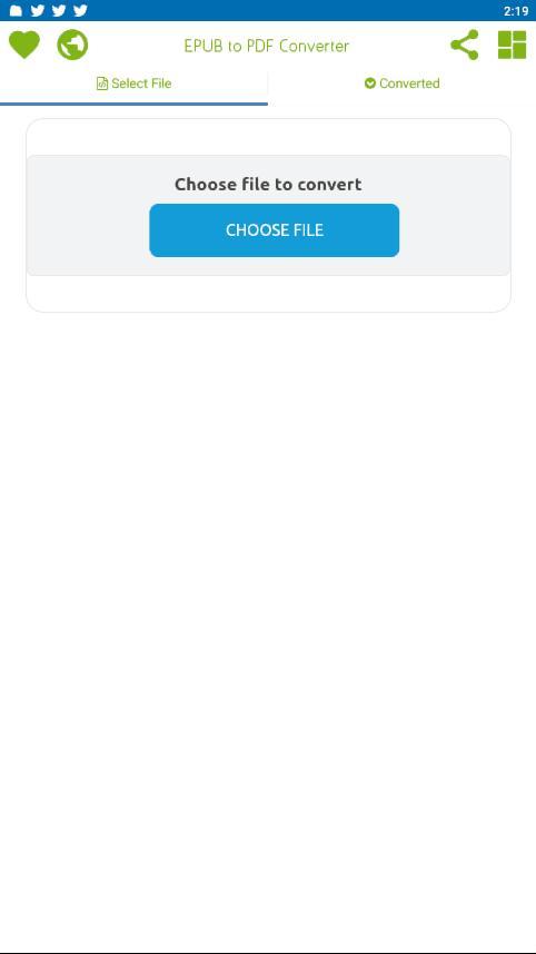 اسکرین شات 1 برنامه EPUB to PDF Converter