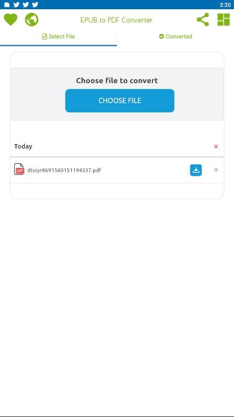 اسکرین شات 3 برنامه EPUB to PDF Converter