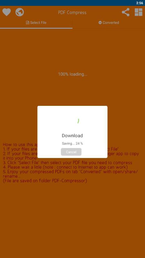 اسکرین شات 4 برنامه PDF Compressor - compress pdf