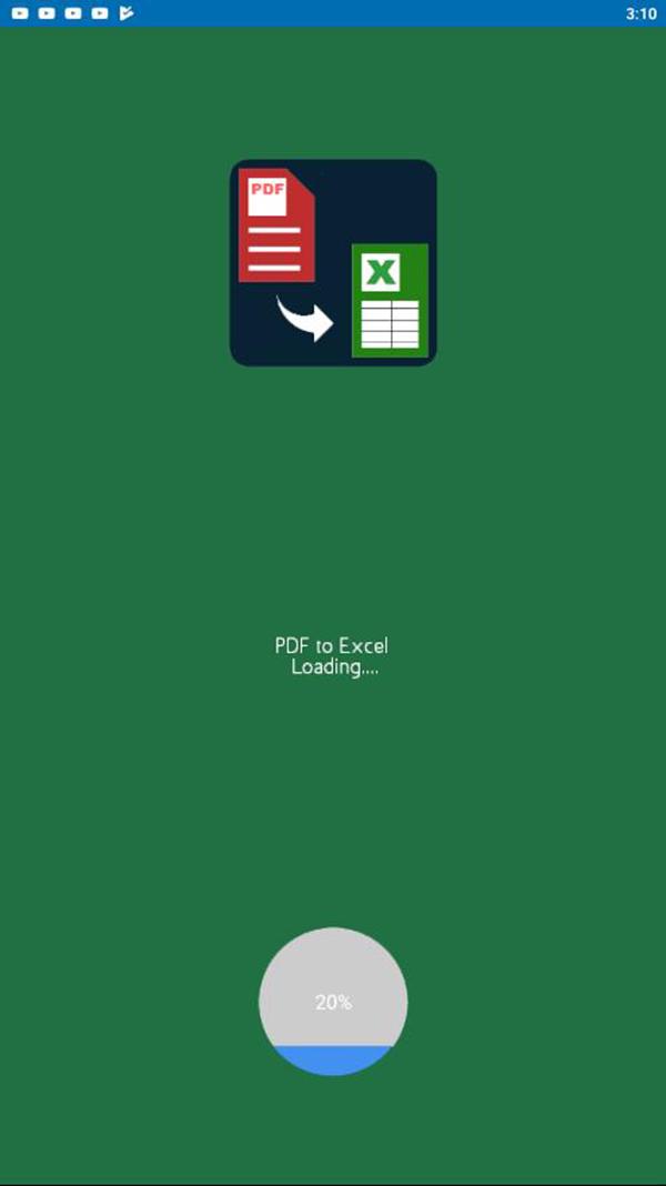 اسکرین شات 1 برنامه Convert PDF to XLSX