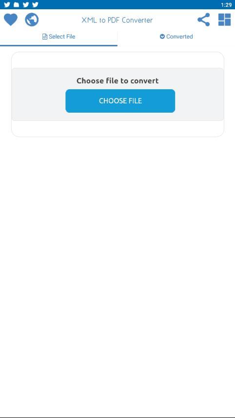 اسکرین شات 1 برنامه XML to PDF Converter