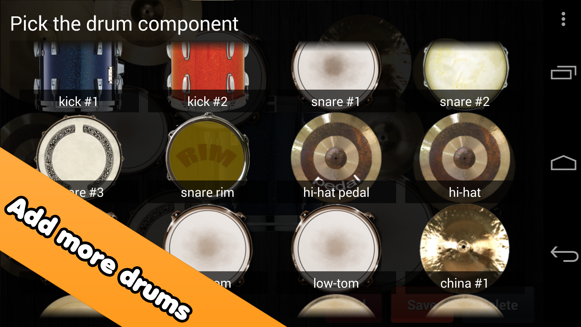 اسکرین شات 4 برنامه Drum kit