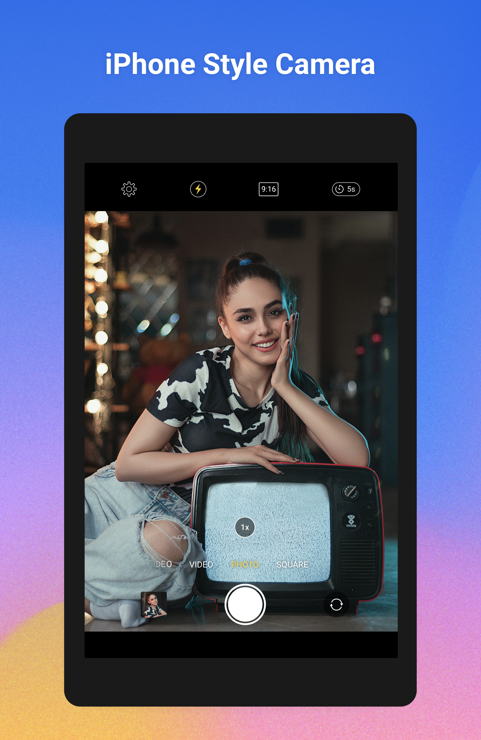 اسکرین شات 3 برنامه Selfie Camera for iPhone 13