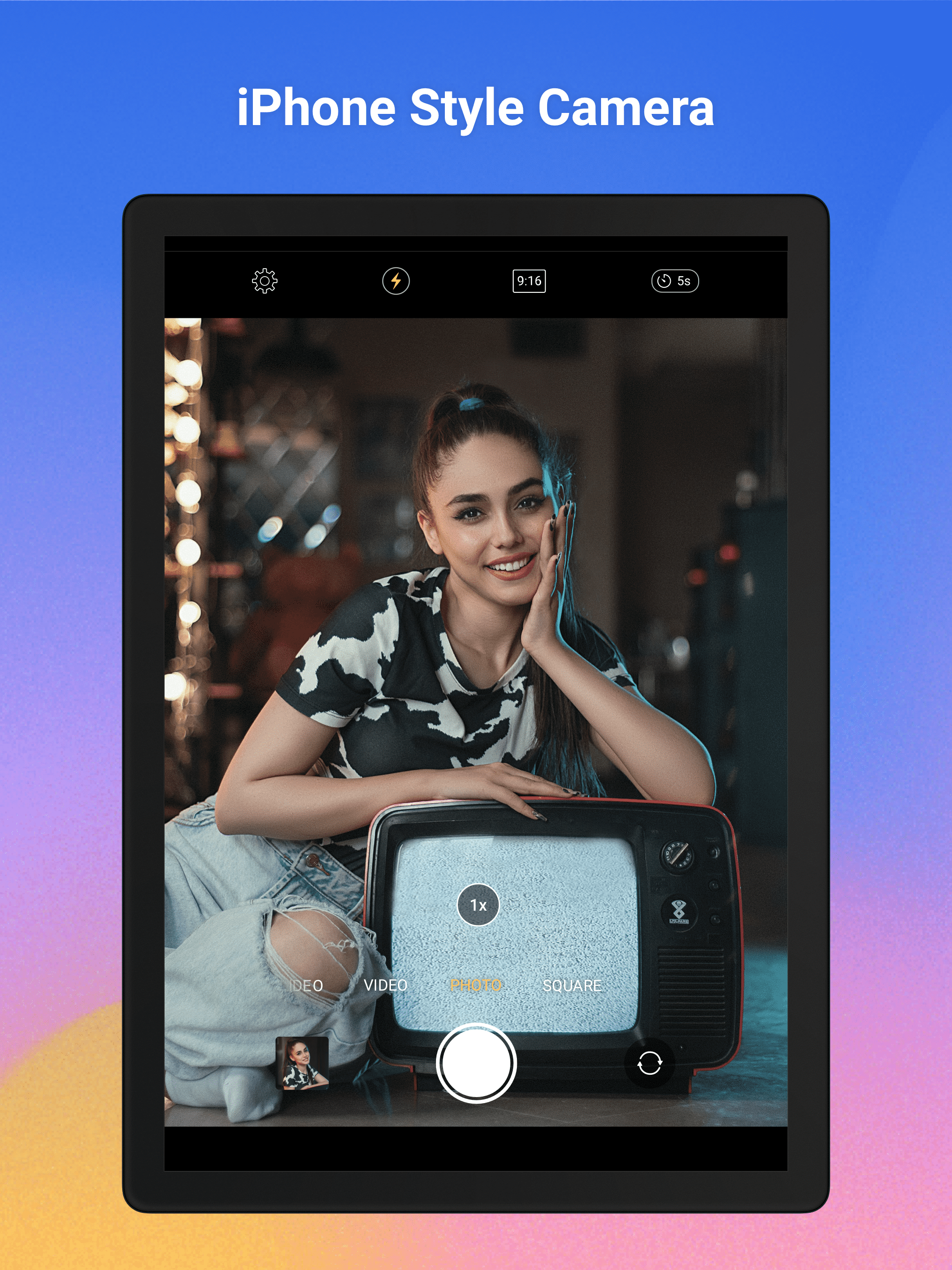 اسکرین شات 1 برنامه Selfie Camera for iPhone 13