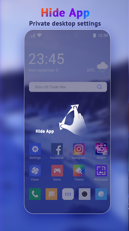 اسکرین شات 5 برنامه U Launcher Lite-Hide apps