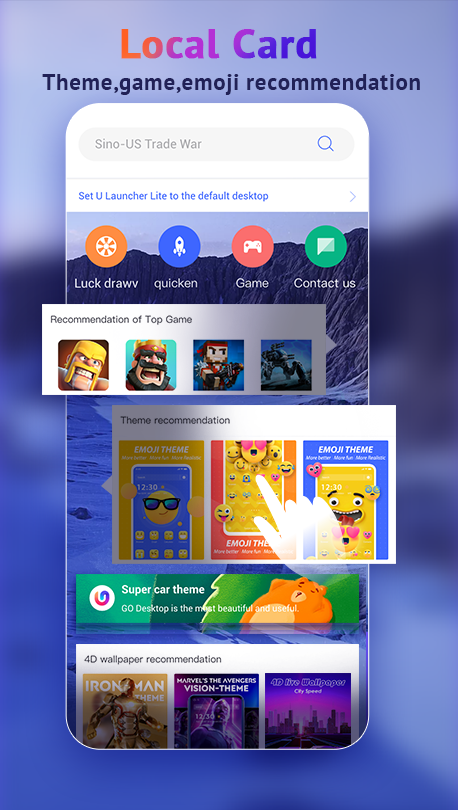 اسکرین شات 3 برنامه U Launcher Lite-Hide apps