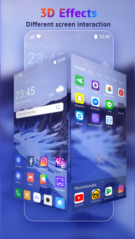 اسکرین شات 4 برنامه U Launcher Lite-Hide apps