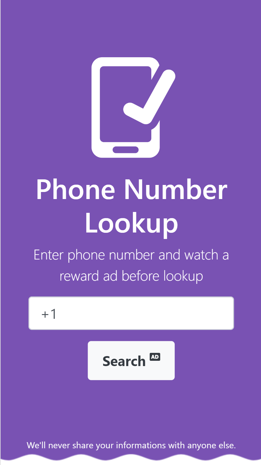 اسکرین شات 1 برنامه Phone Number Lookup