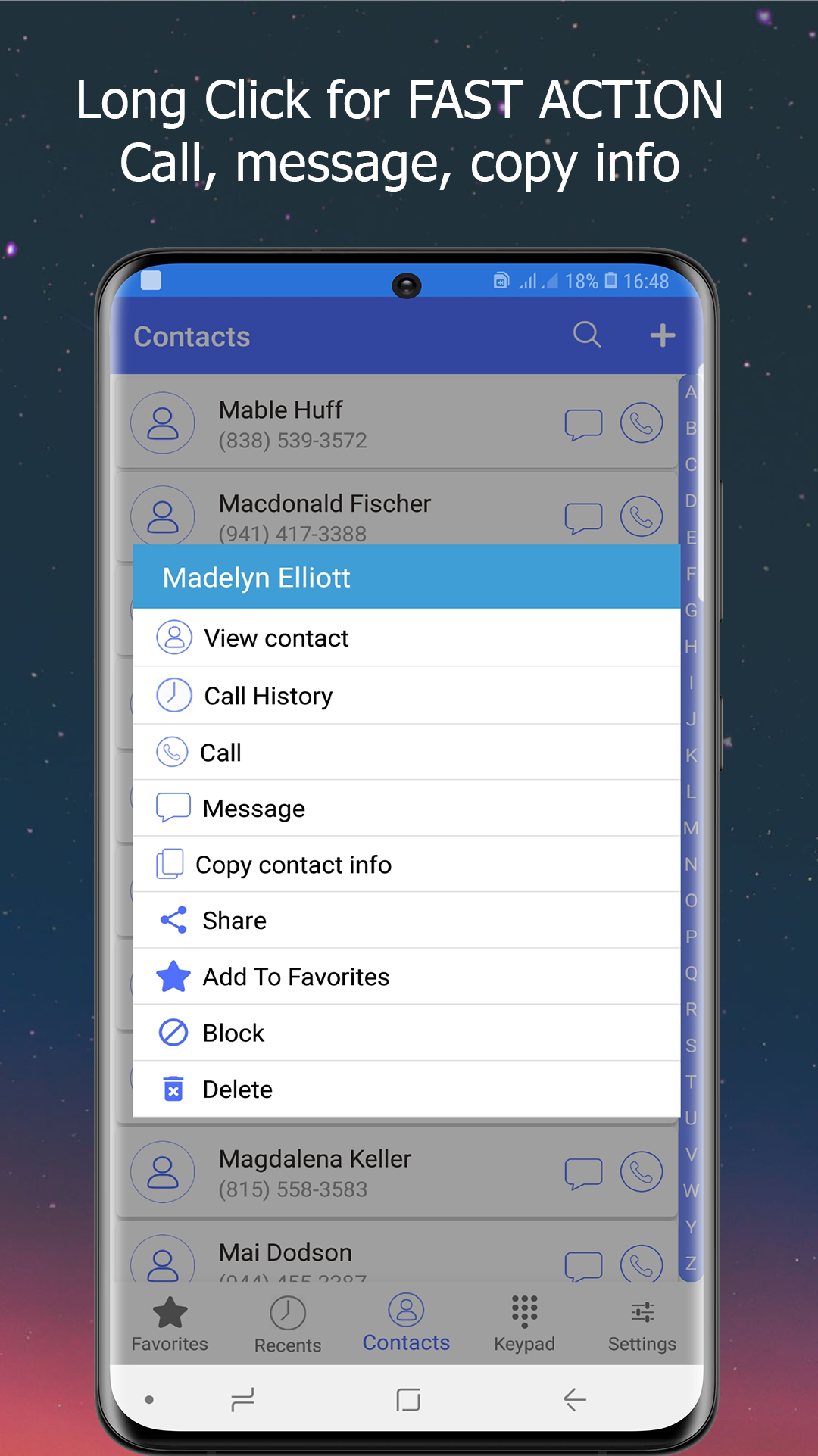اسکرین شات 5 برنامه Phone Dialer: Contacts & Calls