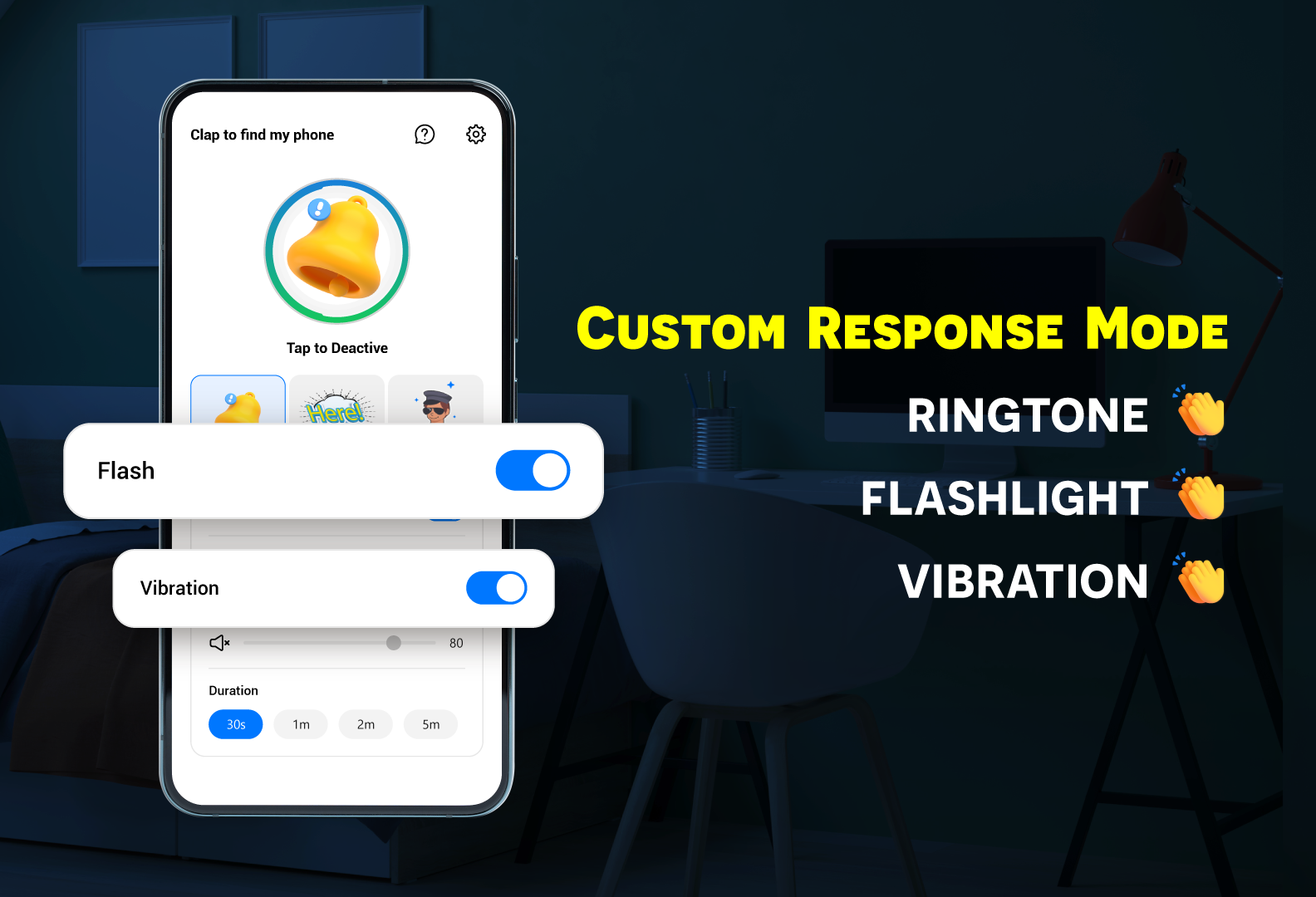 اسکرین شات 8 برنامه Find my Phone - Clap, Whistle