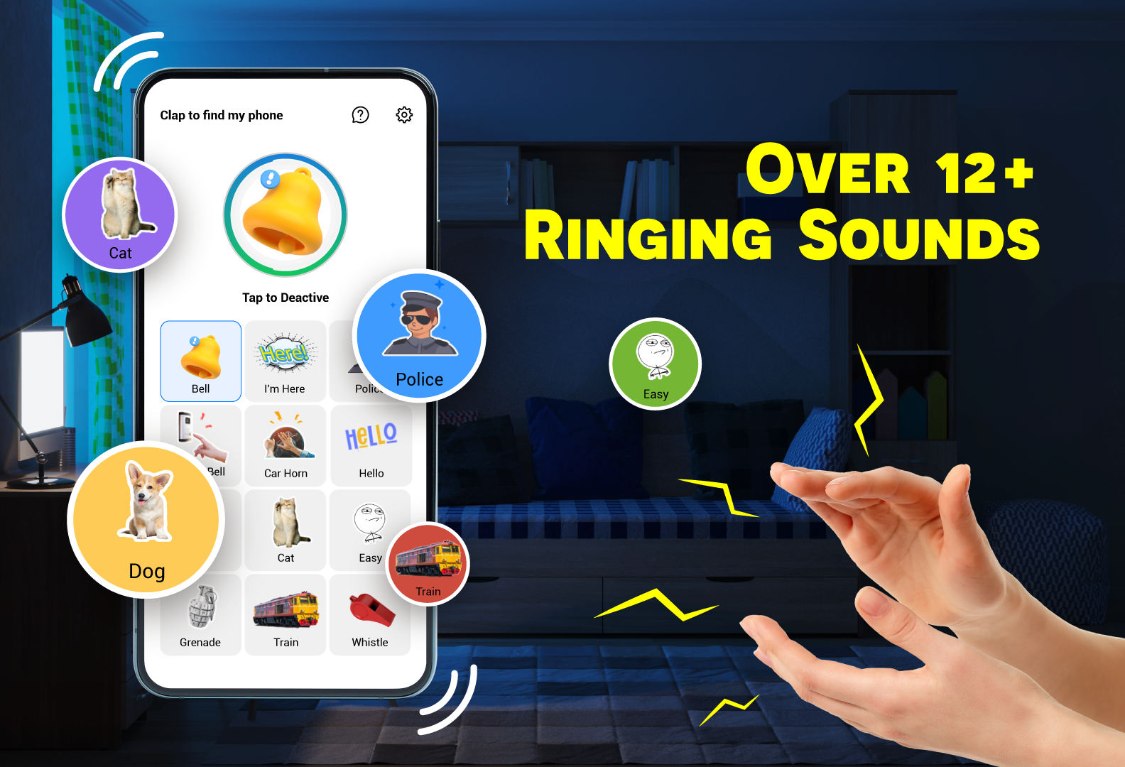 اسکرین شات 7 برنامه Find my Phone - Clap, Whistle