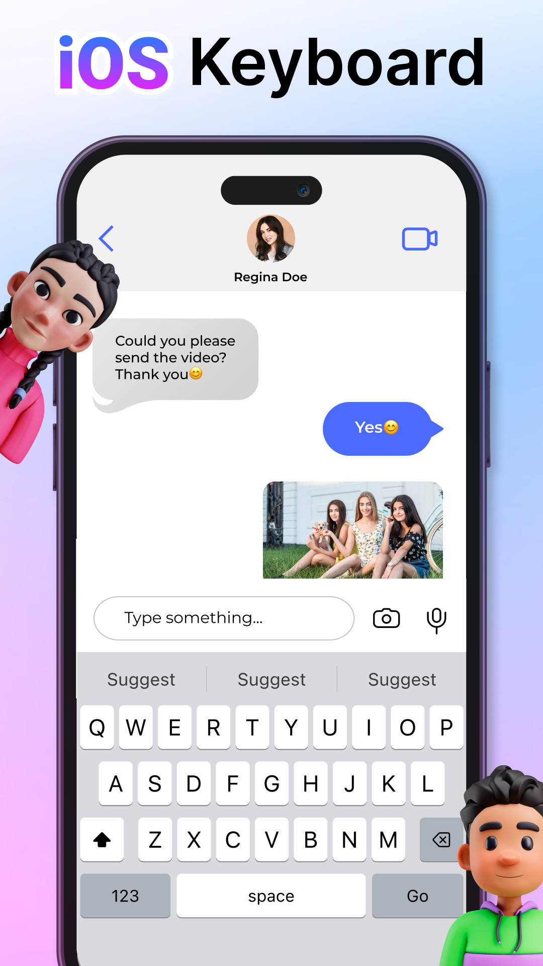 اسکرین شات 3 برنامه iphone 15 Keyboard Fonts Emoji