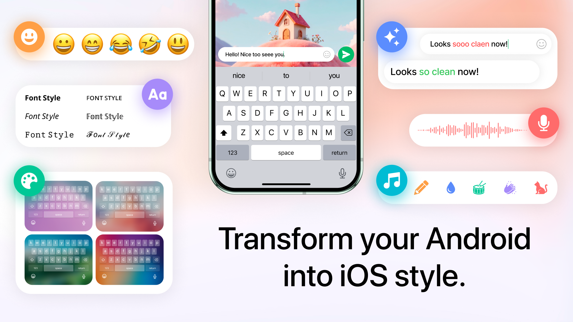 اسکرین شات 1 برنامه iphone 15 Keyboard Fonts Emoji