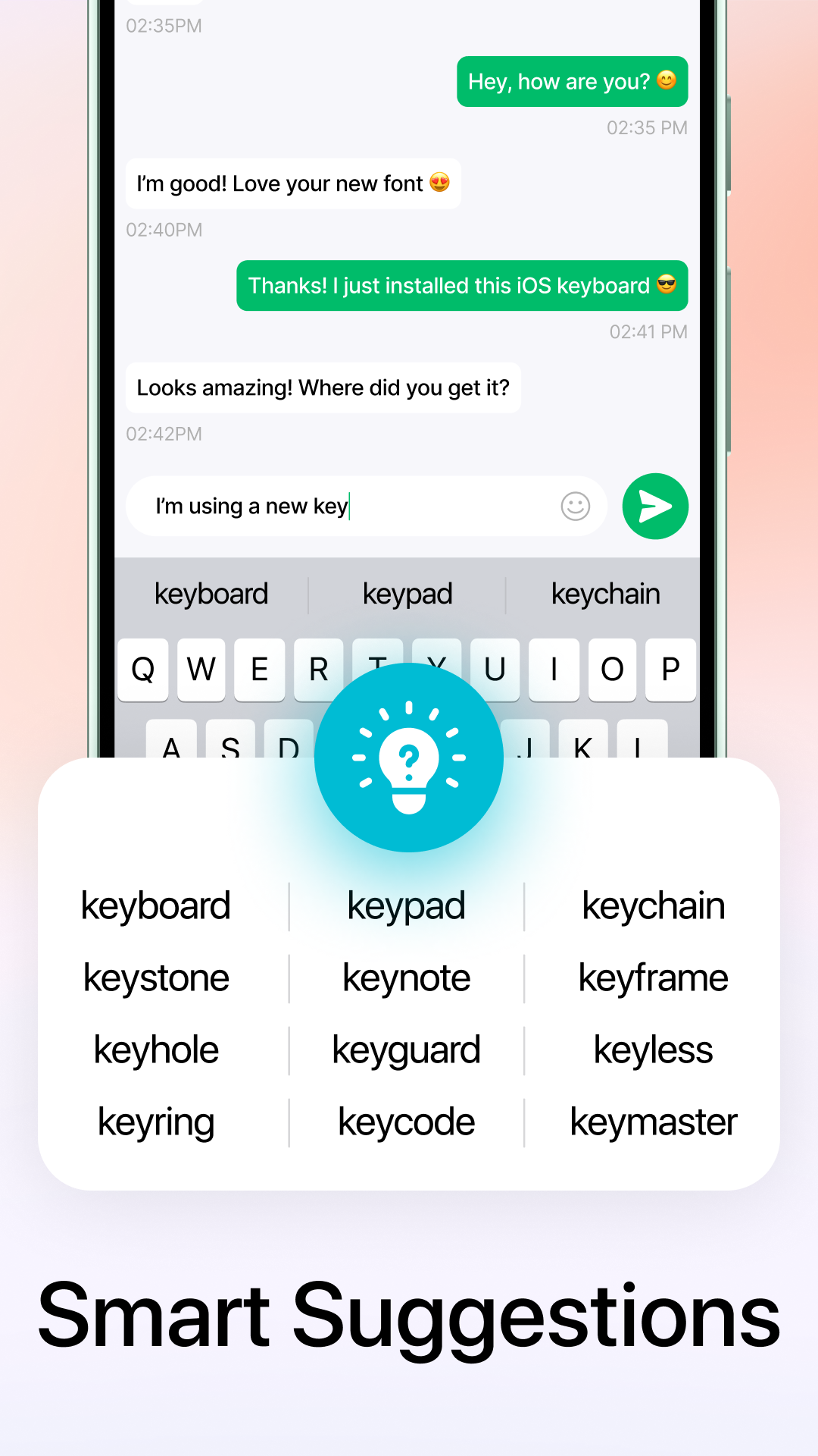 اسکرین شات 4 برنامه iphone 15 Keyboard Fonts Emoji