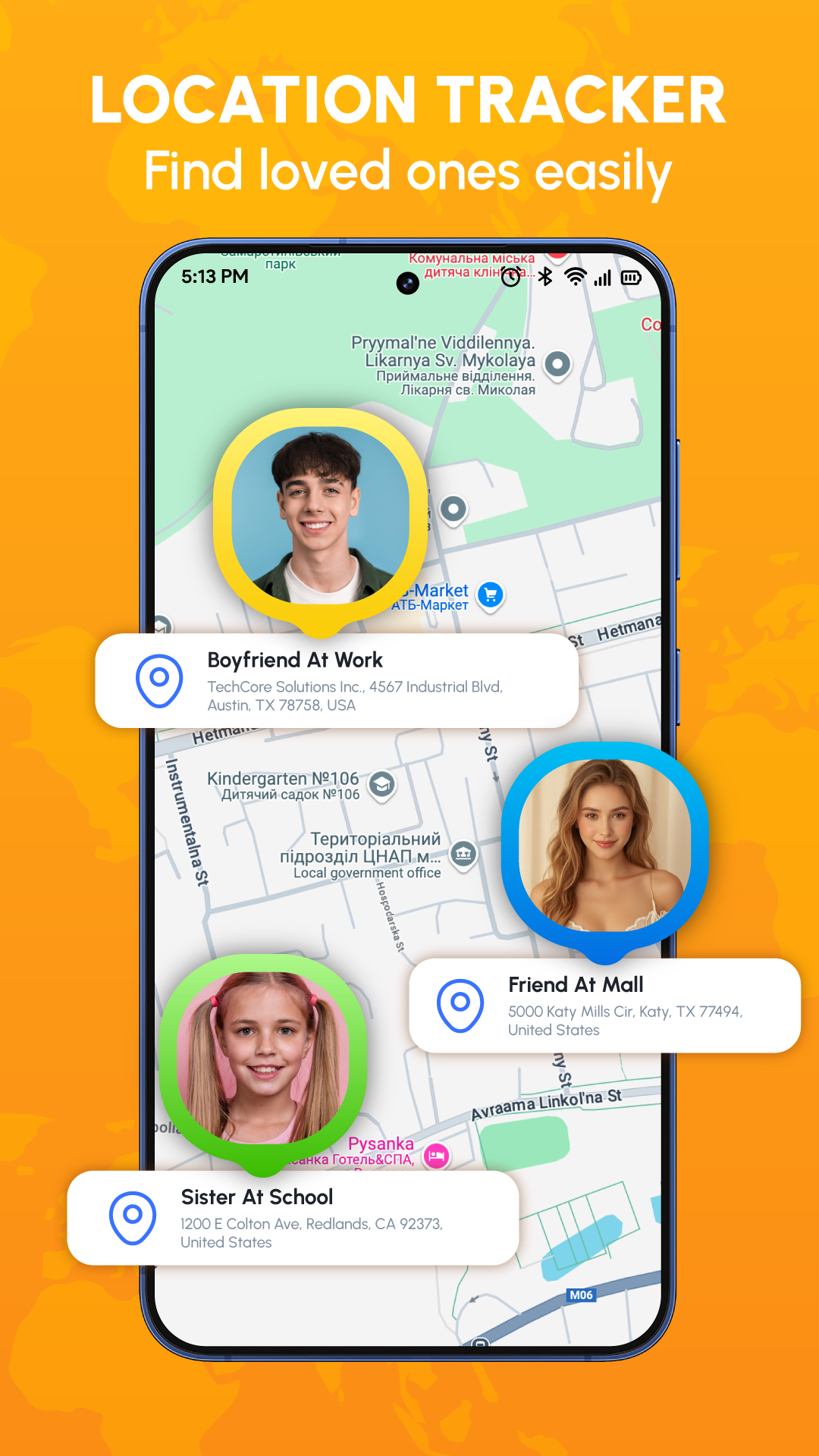 اسکرین شات 1 برنامه GPS Tracker: Phone Locator