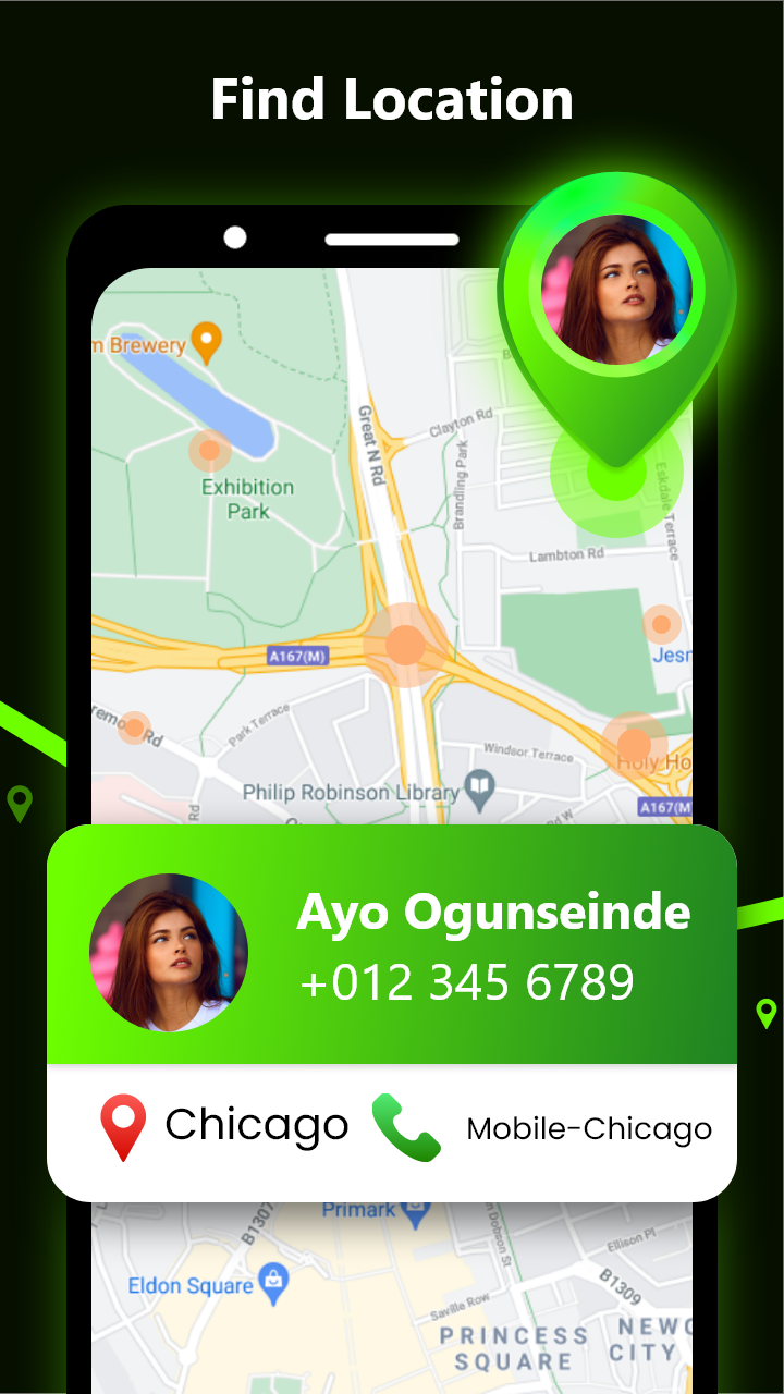 اسکرین شات 2 برنامه Phone Number Location Tracker