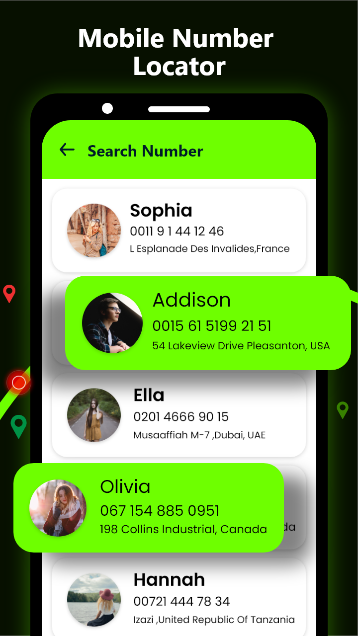 اسکرین شات 1 برنامه Phone Number Location Tracker