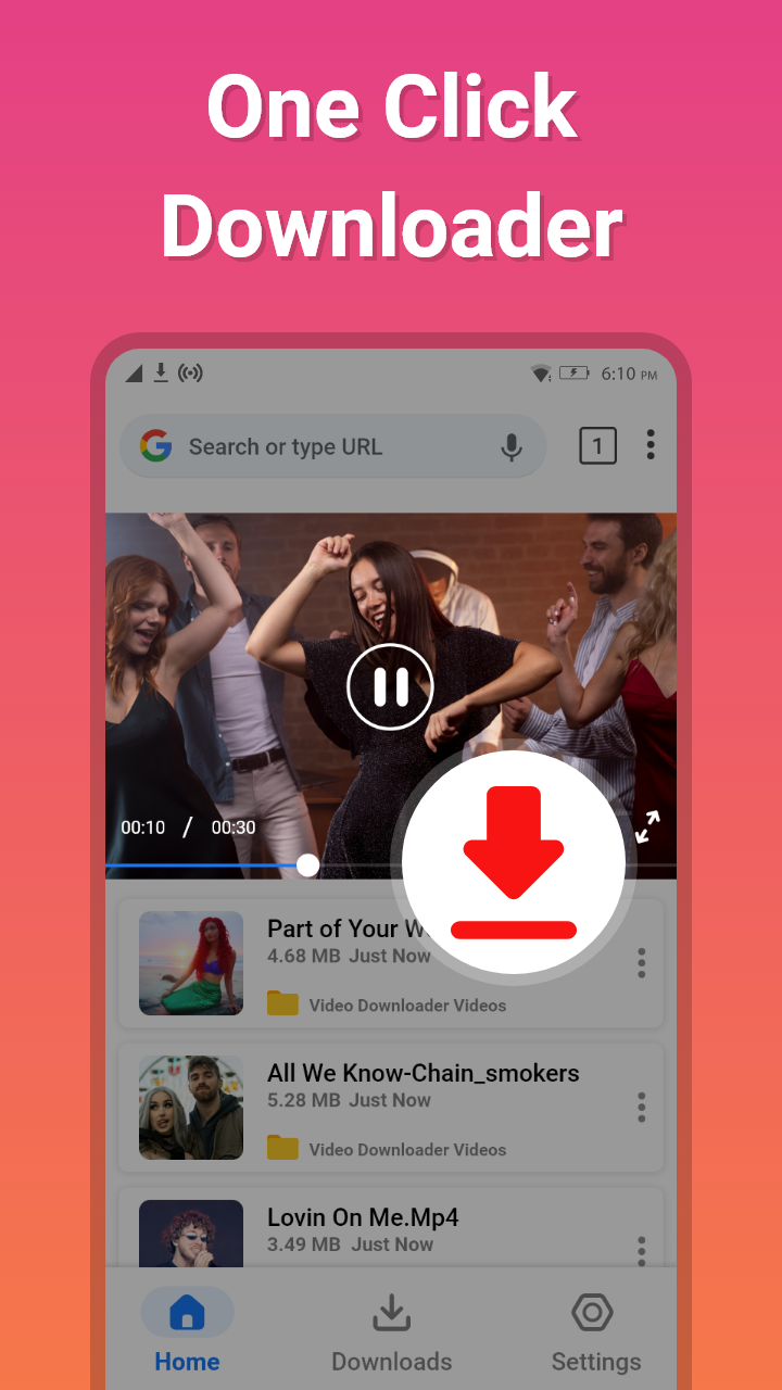اسکرین شات 1 برنامه Video Downloader - Video Saver