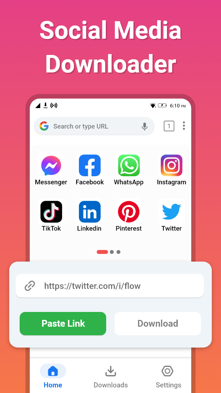 اسکرین شات 2 برنامه Video Downloader - Video Saver
