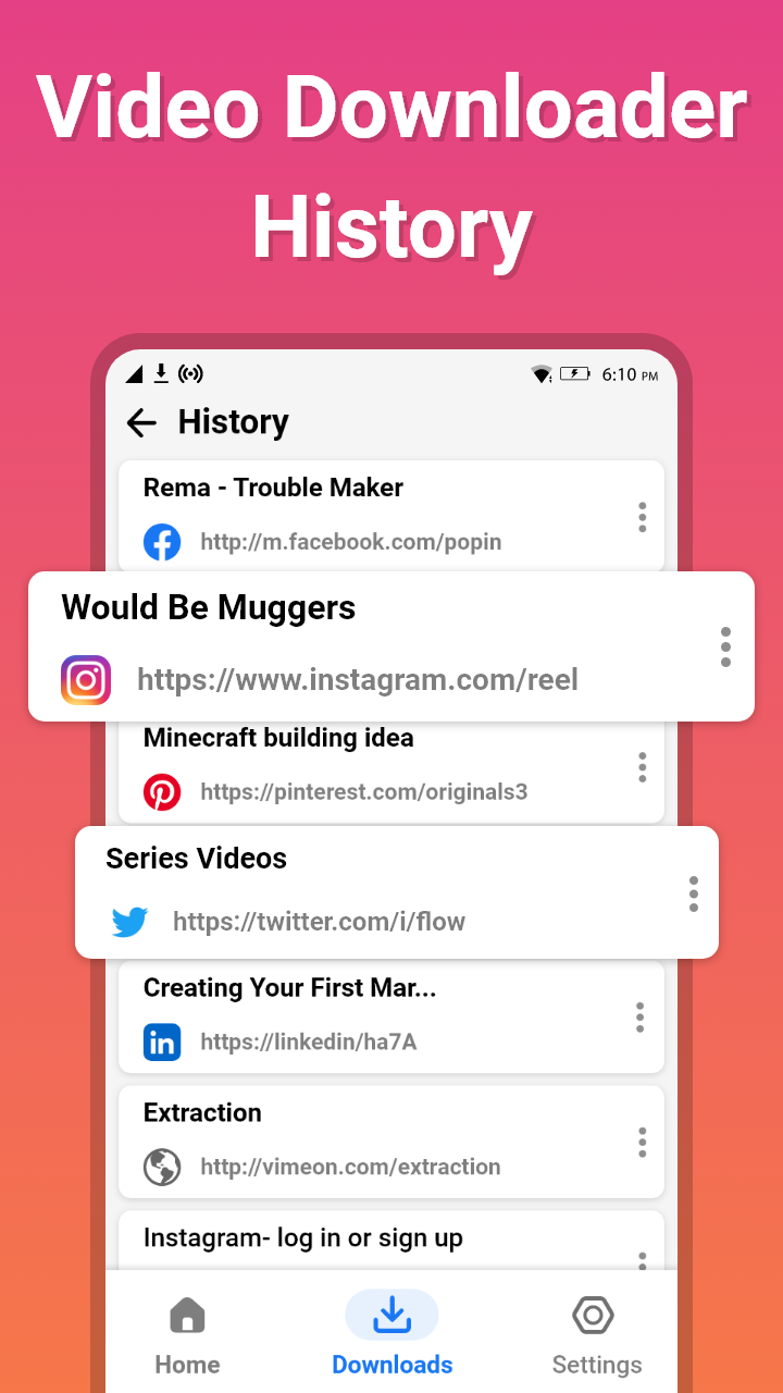 اسکرین شات 7 برنامه Video Downloader - Video Saver