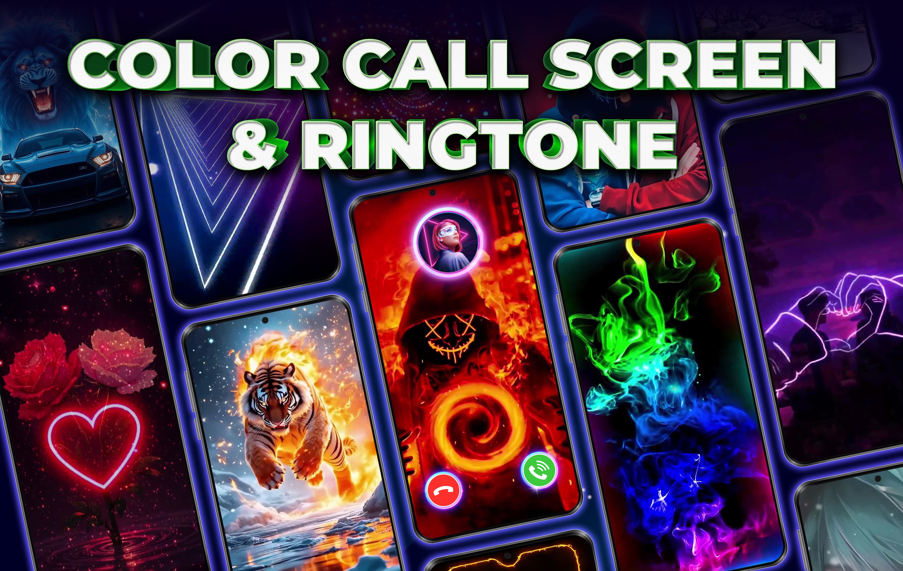 اسکرین شات 1 برنامه Color Call Screen & Ringtone