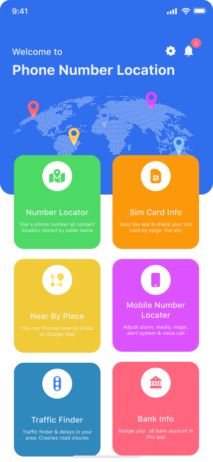 اسکرین شات 1 برنامه Phone Tracker - Number Locator