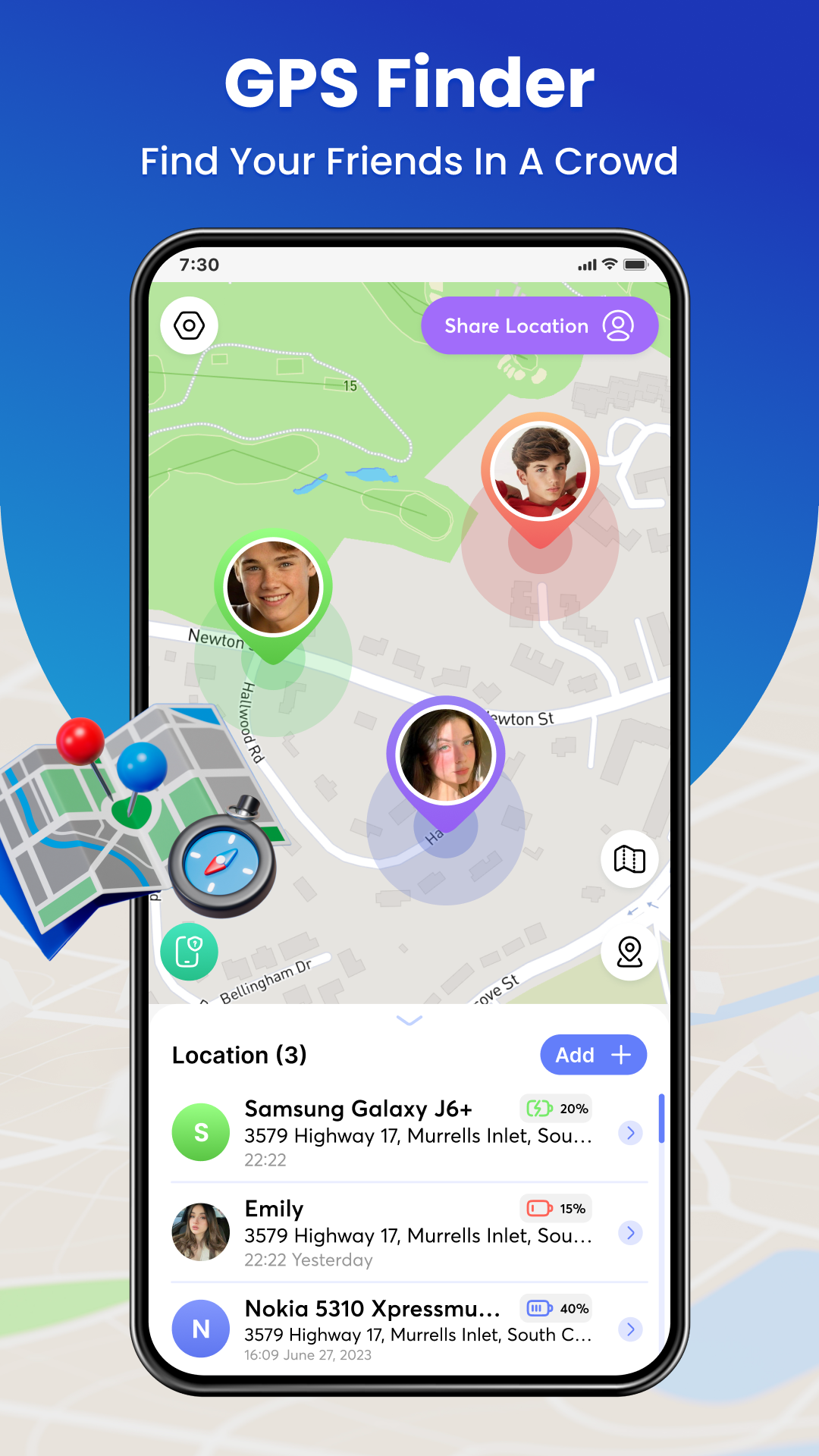اسکرین شات 3 برنامه Phone Tracker & GPS Location