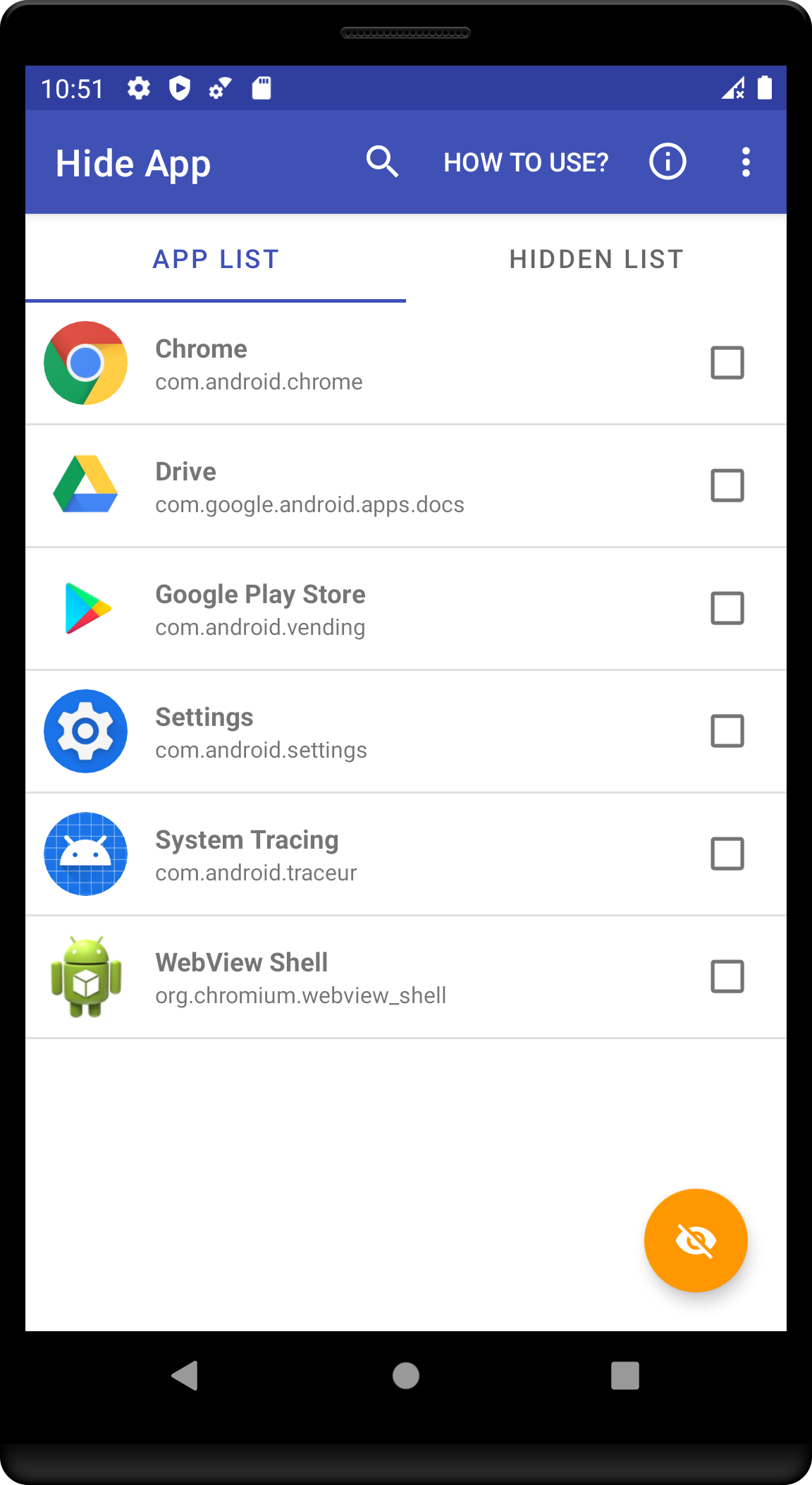 اسکرین شات 2 برنامه Hide Application