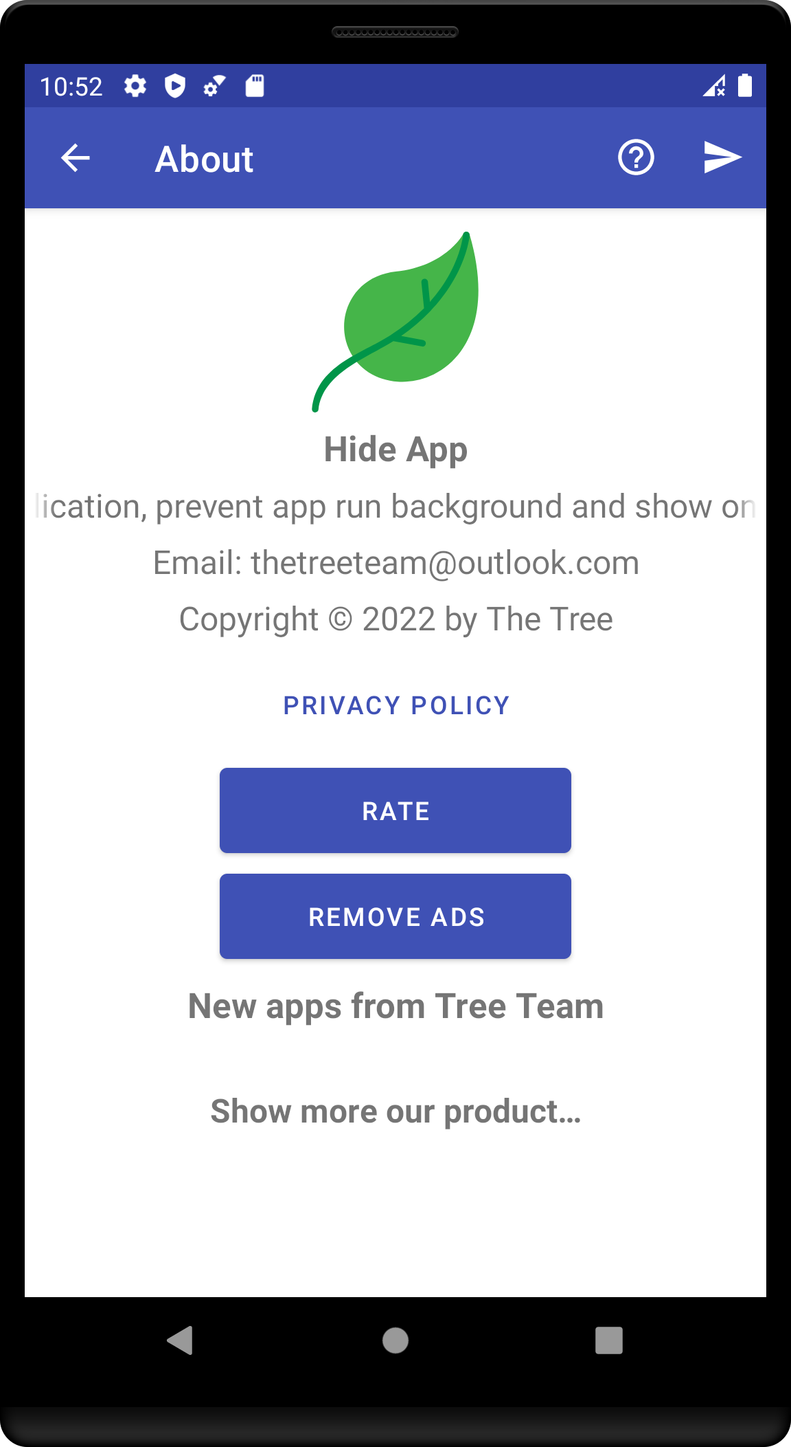 اسکرین شات 4 برنامه Hide Application