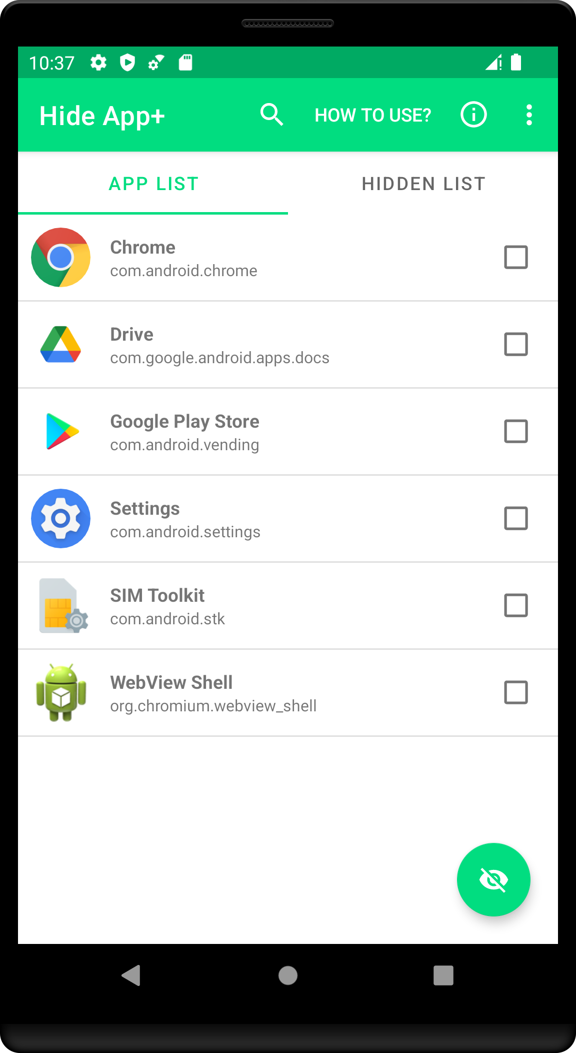 اسکرین شات 5 برنامه Hide Apps Plus