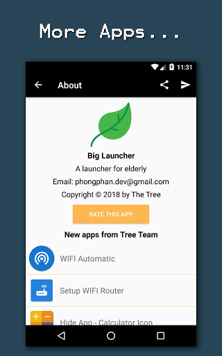 اسکرین شات 6 برنامه Big Launcher - Launcher For Old Age People