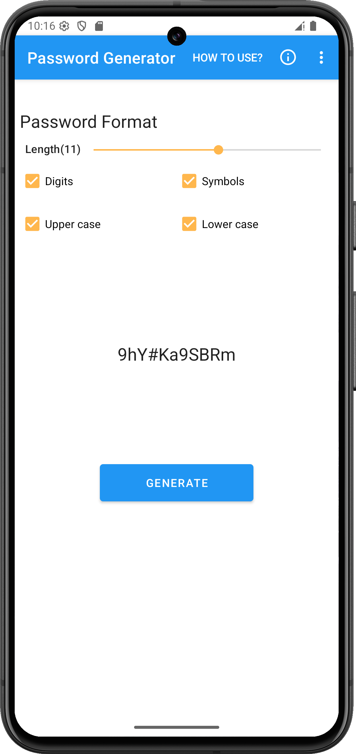 اسکرین شات 3 برنامه Password Generator