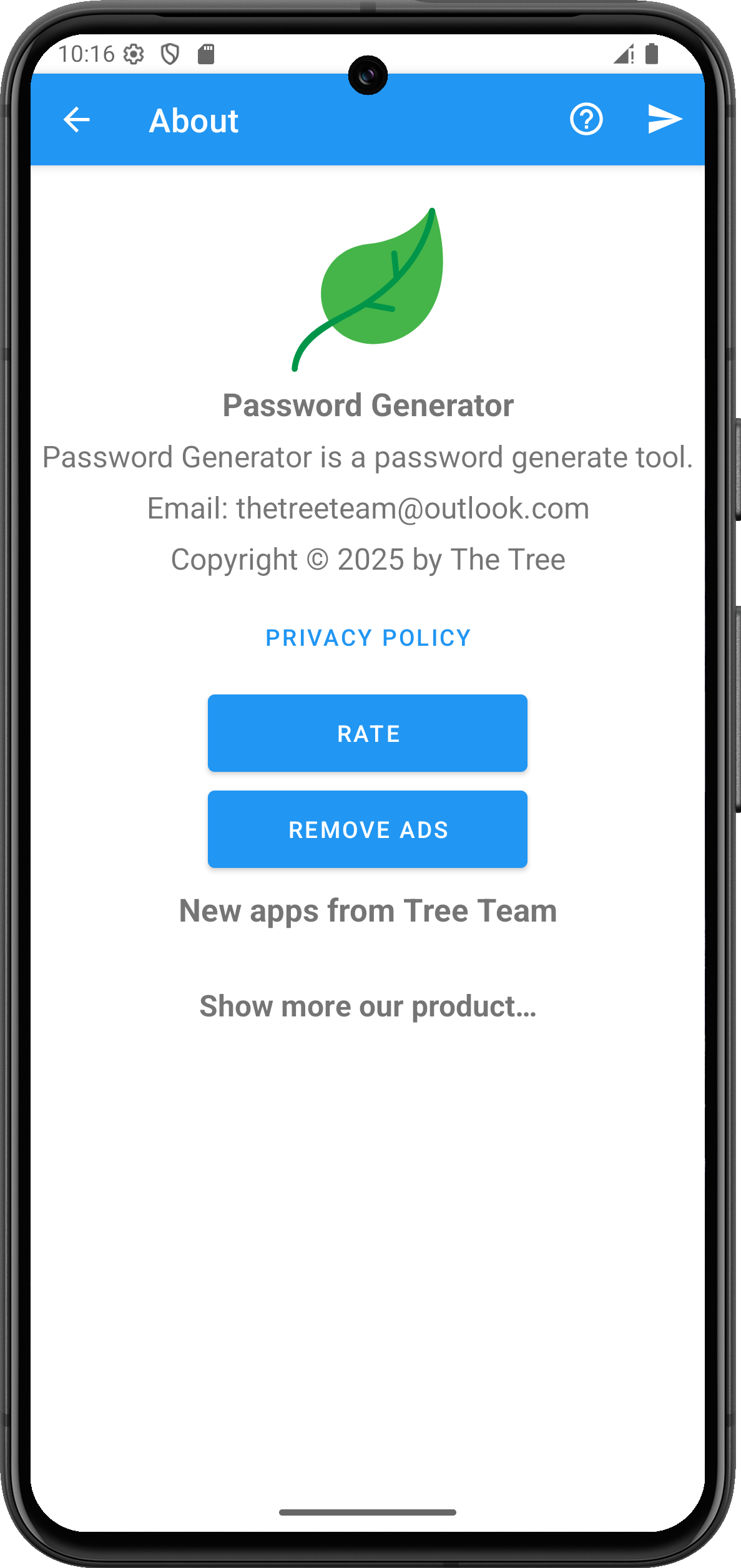 اسکرین شات 4 برنامه Password Generator