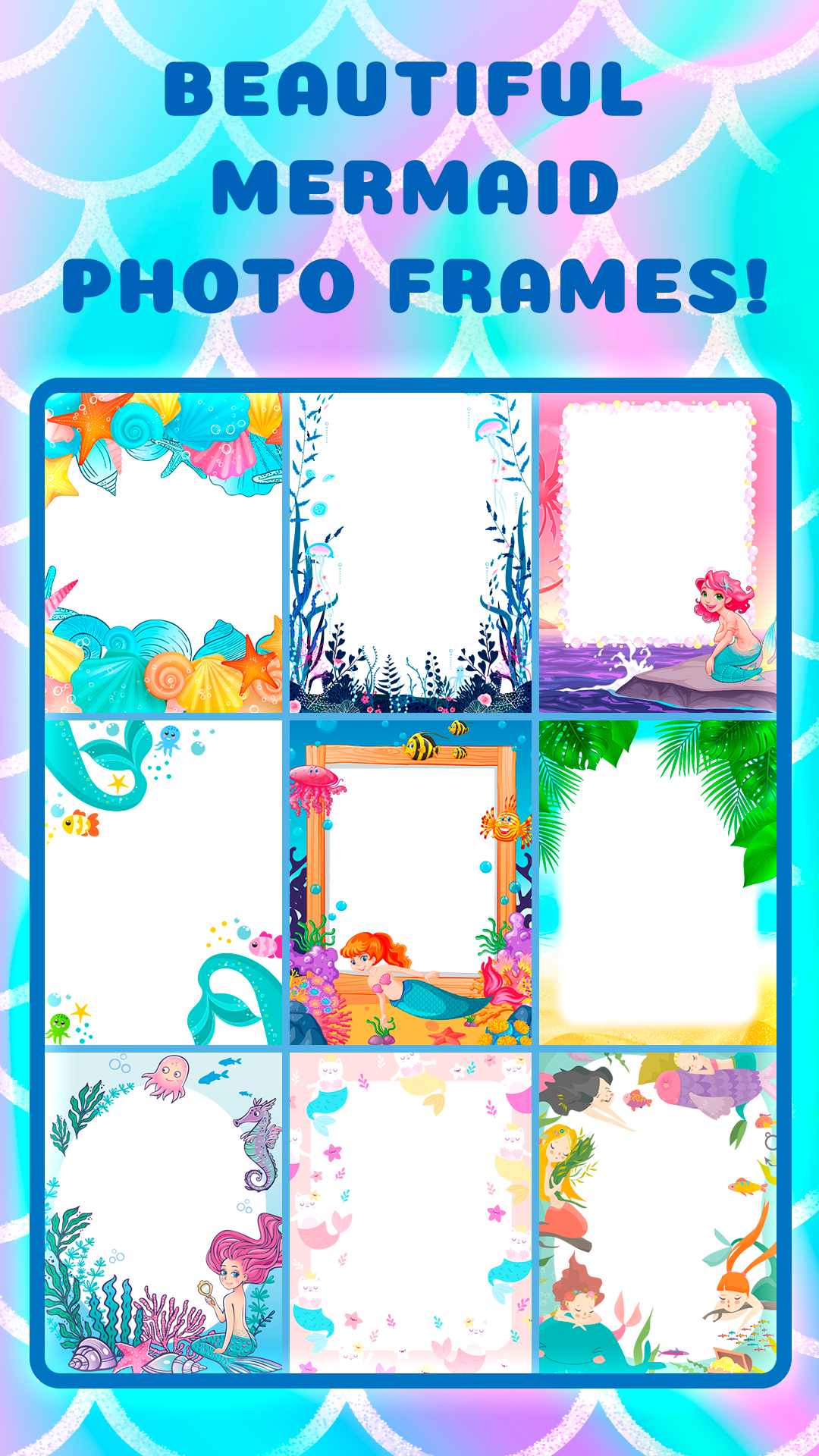 اسکرین شات 4 برنامه Mermaid Photo Editor & Frames