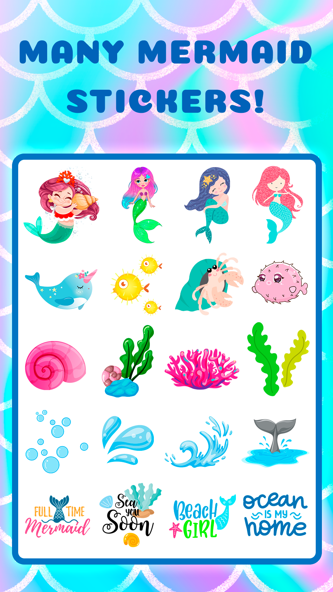اسکرین شات 6 برنامه Mermaid Photo Editor & Frames
