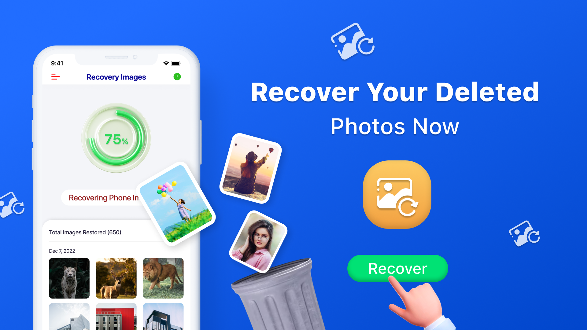 اسکرین شات 2 برنامه Photo Recovery App, Deleted