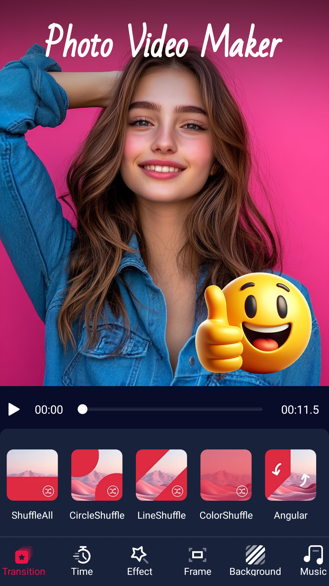 اسکرین شات 2 برنامه Photo video maker