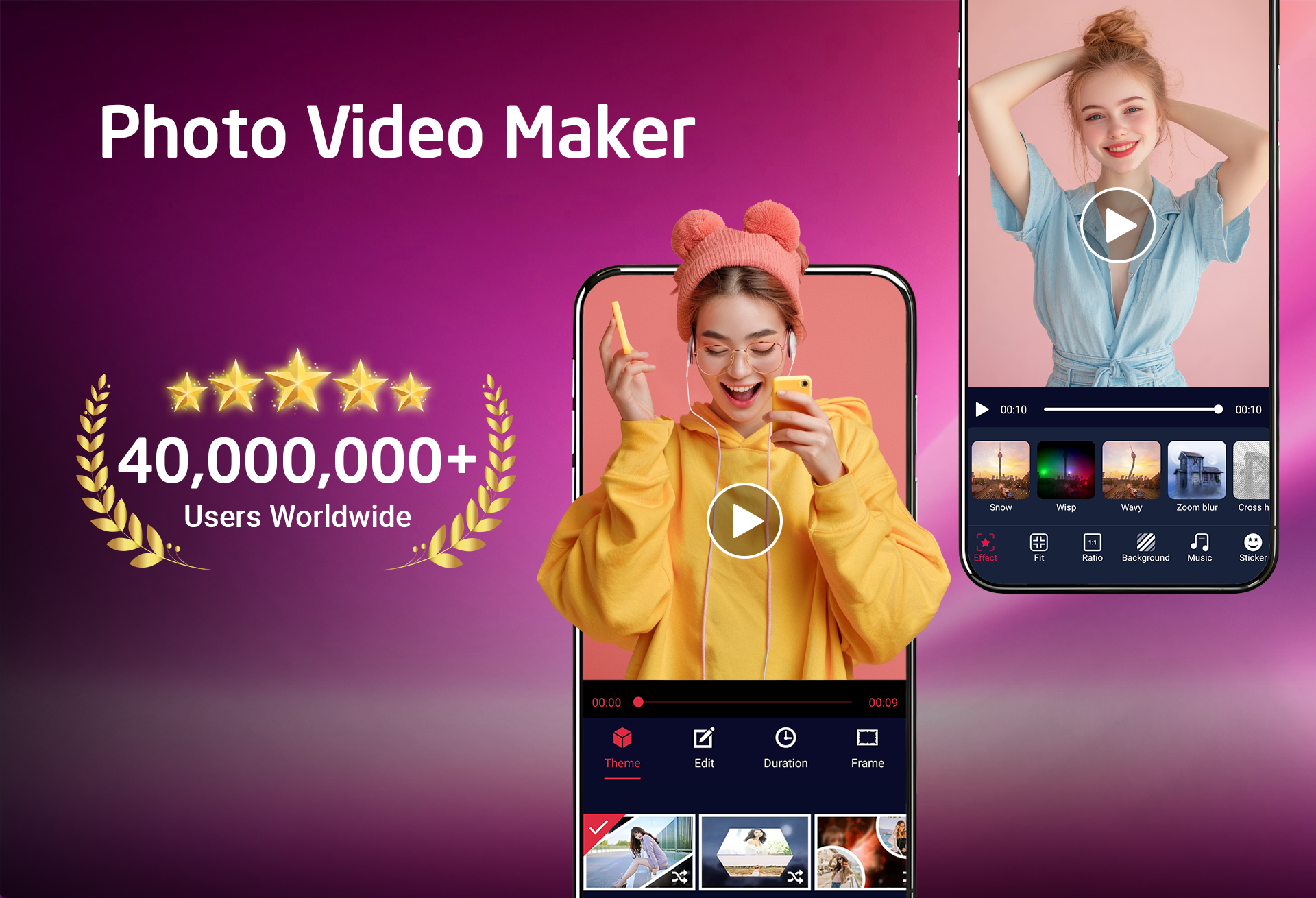 اسکرین شات 1 برنامه Photo video maker