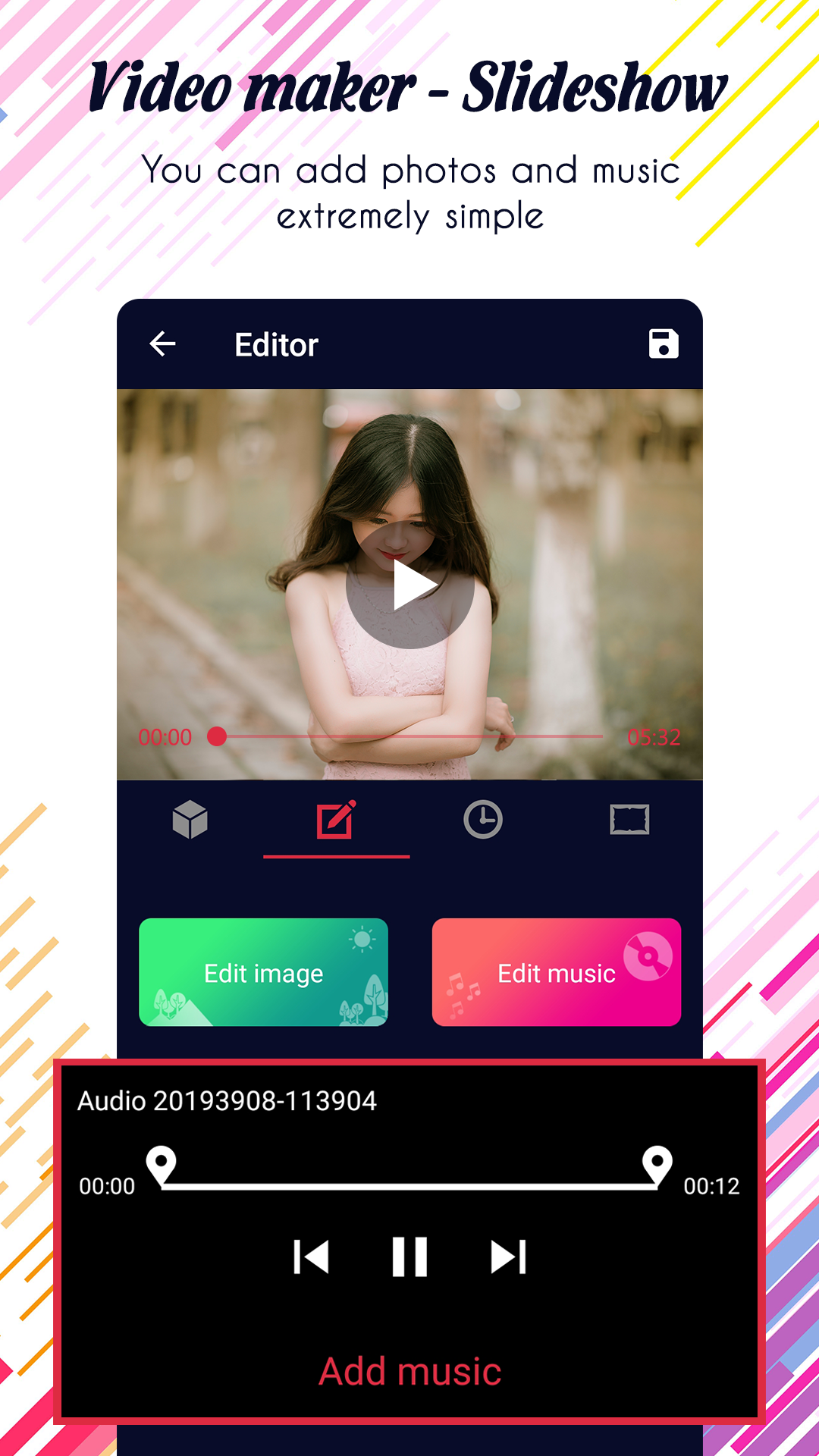 اسکرین شات 6 برنامه Photo video maker