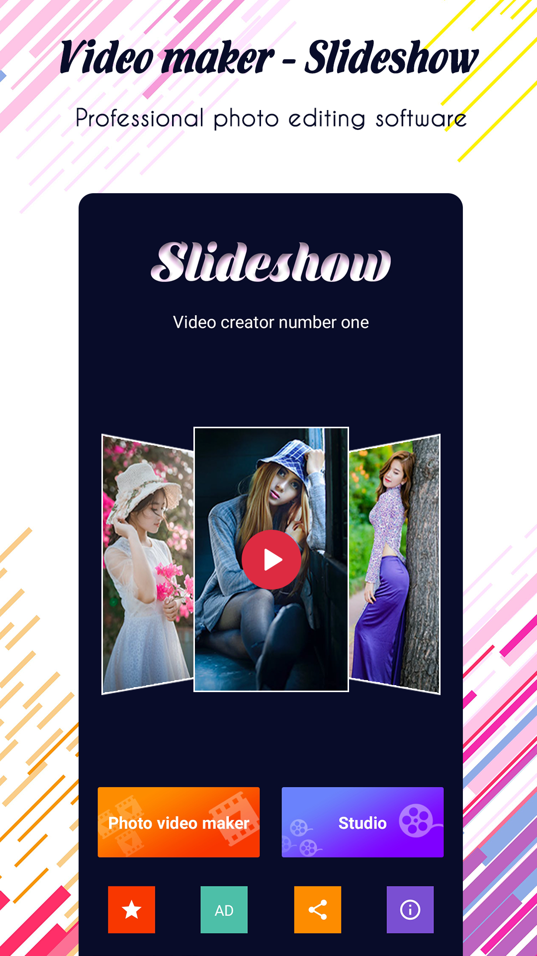 اسکرین شات 4 برنامه Photo video maker