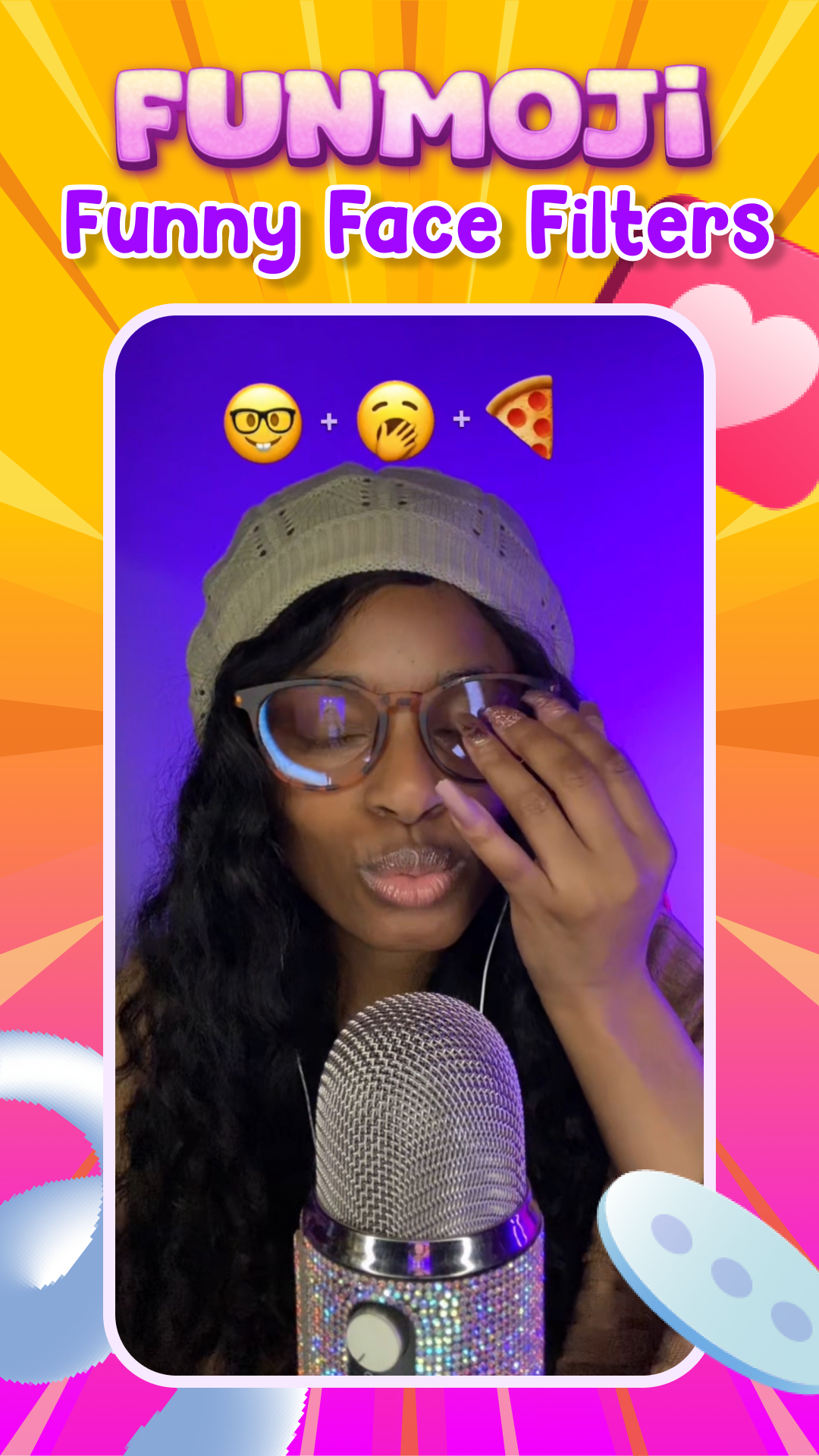 اسکرین شات 1 برنامه Funmoji - Funny Face Filters