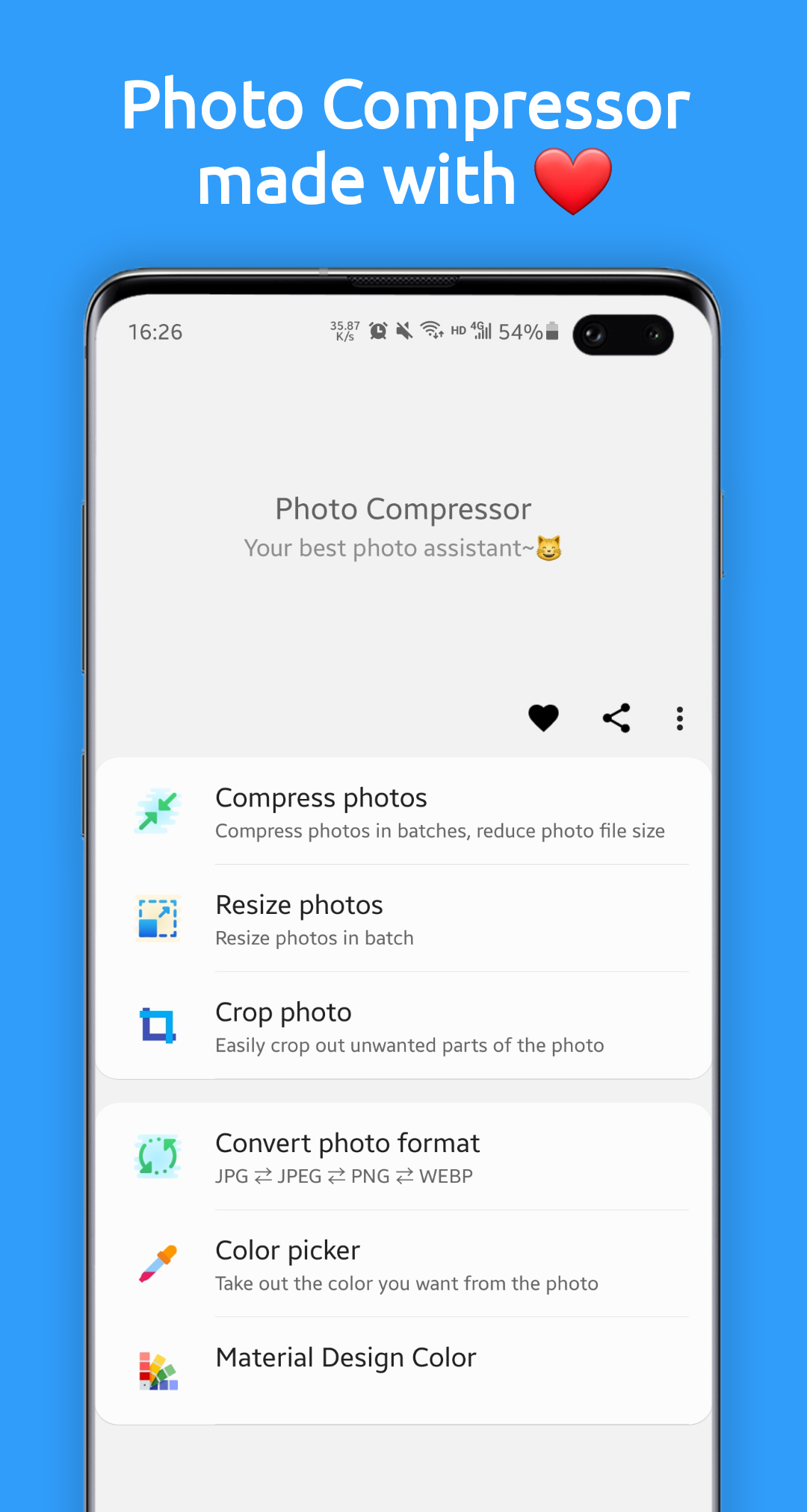 اسکرین شات 1 برنامه Photo Compressor and Resizer